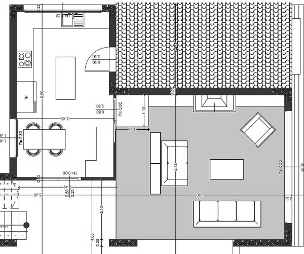Η κάτοψη του καθιστικού Η κάτοψη του καθιστικού